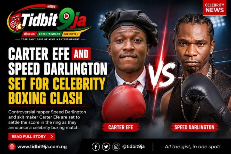 Nigerian entertainers Carter Efe and Speed Darlington are set to face off in a celebrity boxing match, adding a fresh twist to their already entertaining public rivalry.