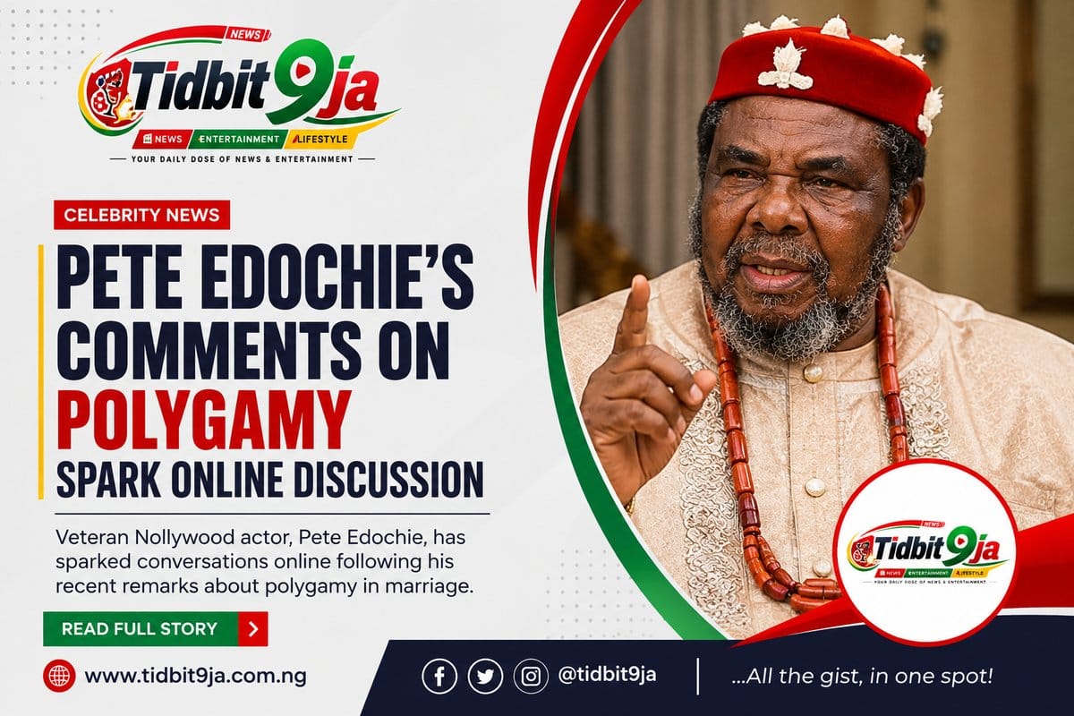 Pete Edochie speaking about polygamy during an interview